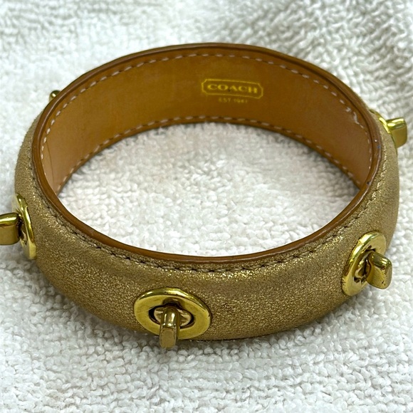 Gold Coach Bracelet with Turnlock Detail - Picture 3 of 5